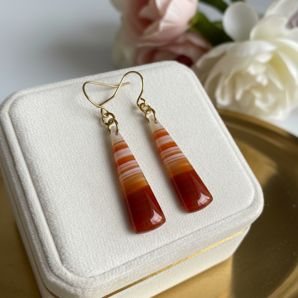 Desert Sunset Banded Agate Earrings