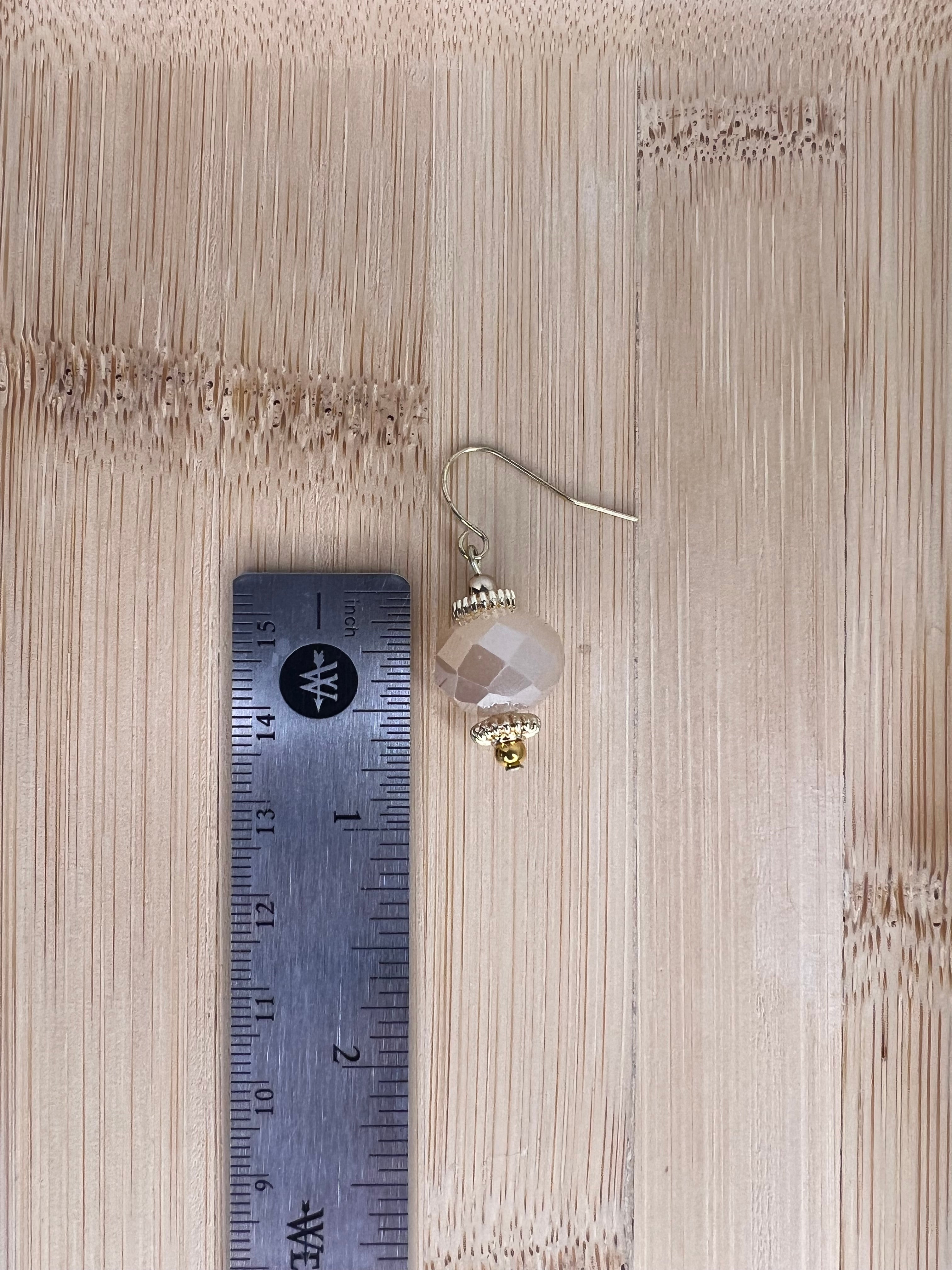 Glass Drop Diamond Cut Beaded Earrings Janice Boutique Shop