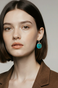 Turquoise-Inspired Wire Wrapped Earrings