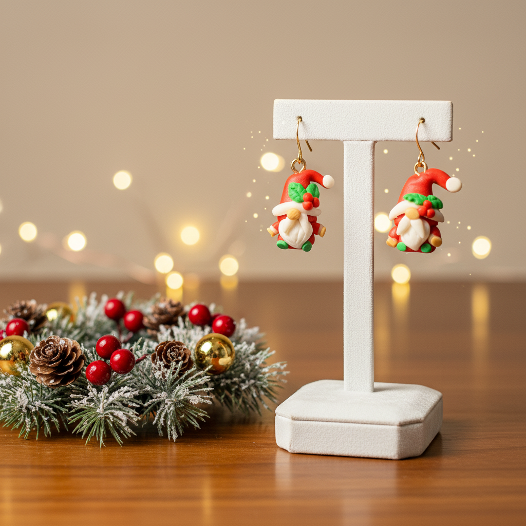 Gnomes Christmas Earrings - 1.5" Drop