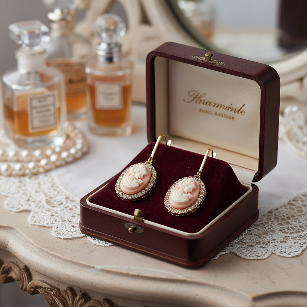Vintage Romance Cameo Earrings 💎✨