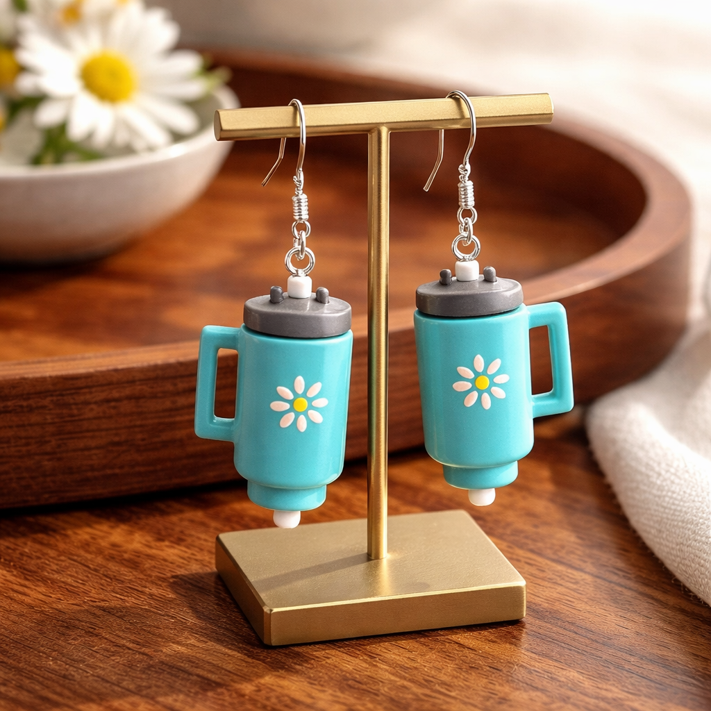 ✨ Daisy Tumbler Earrings – Cute, Lightweight & Made to Brighten Your Day