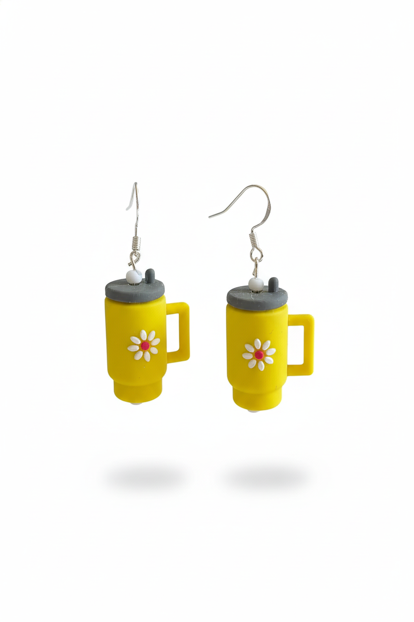 ✨ Daisy Tumbler Earrings – Cute, Lightweight & Made to Brighten Your Day