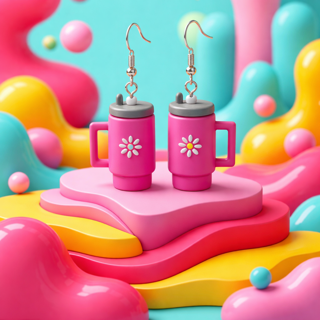 ✨ Daisy Tumbler Earrings – Cute, Lightweight & Made to Brighten Your Day