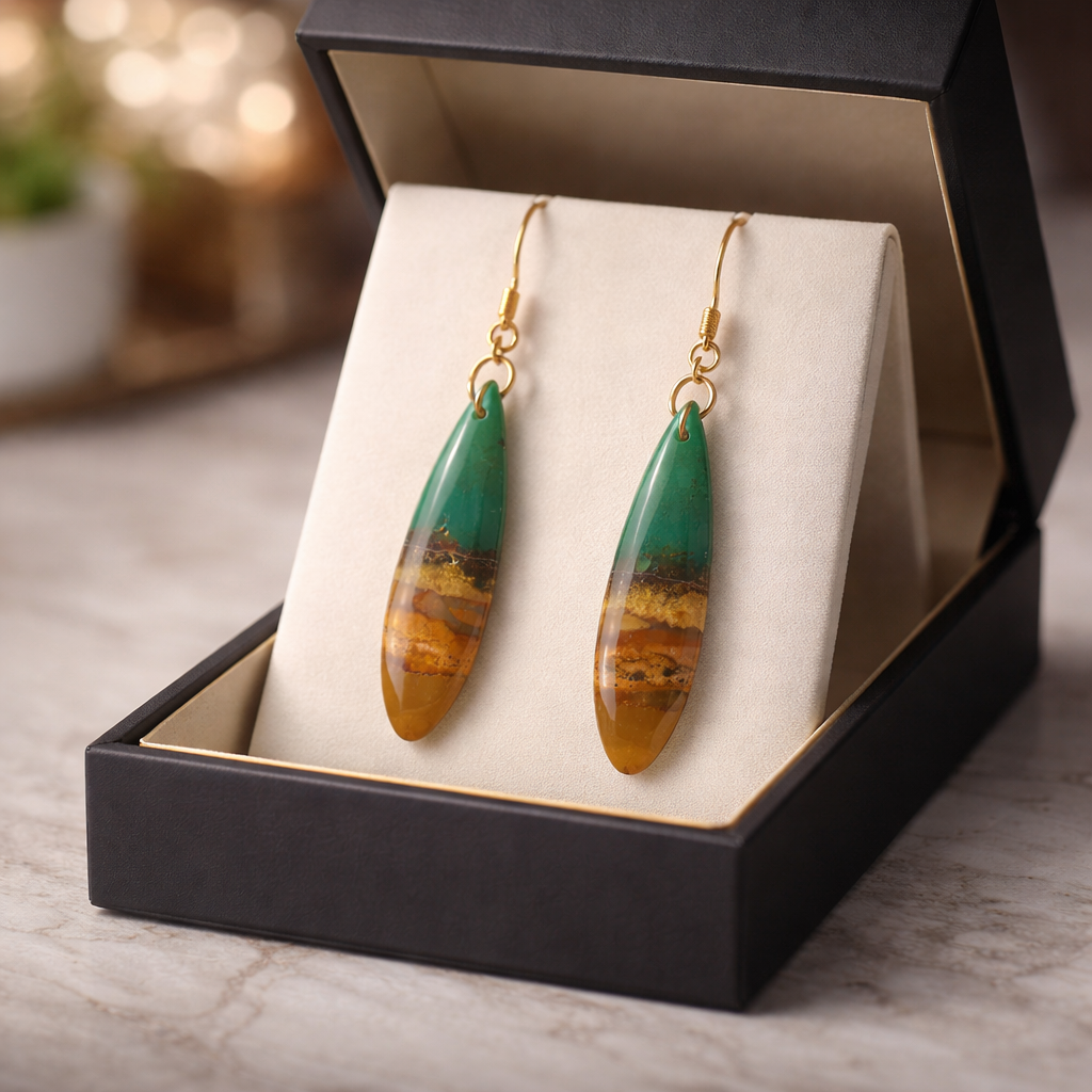 Forest Pool Drop Earrings