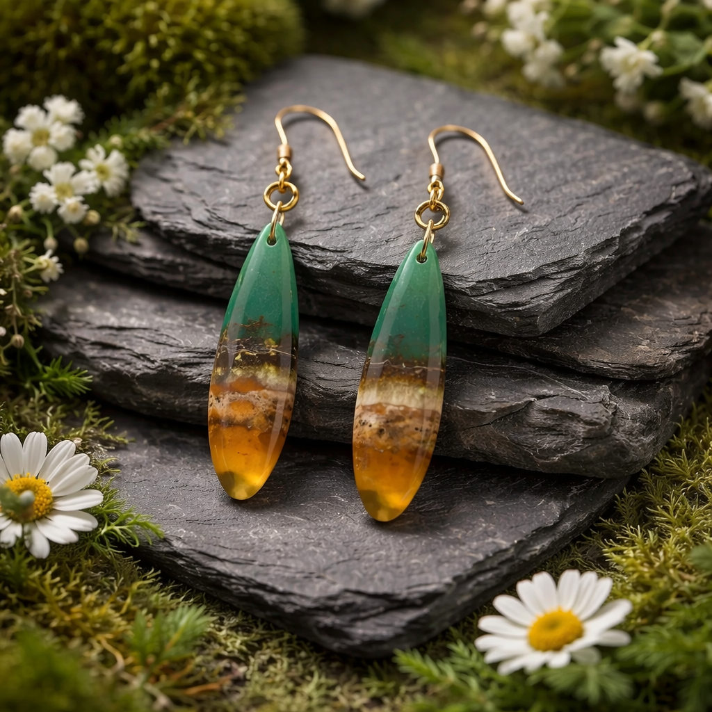 Forest Pool Drop Earrings
