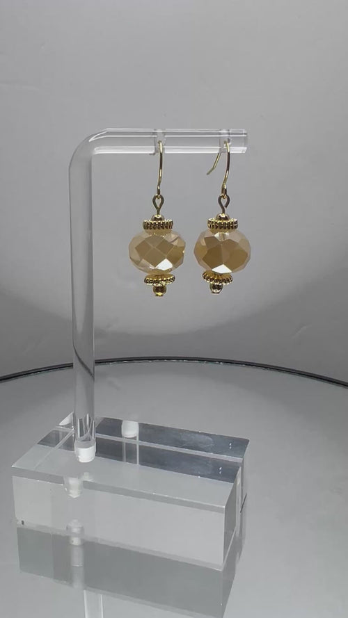 Glass Drop Diamond Cut Beaded Earrings Janice Boutique Shop
