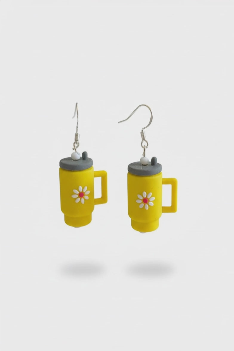✨ Daisy Tumbler Earrings – Cute, Lightweight & Made to Brighten Your Day
