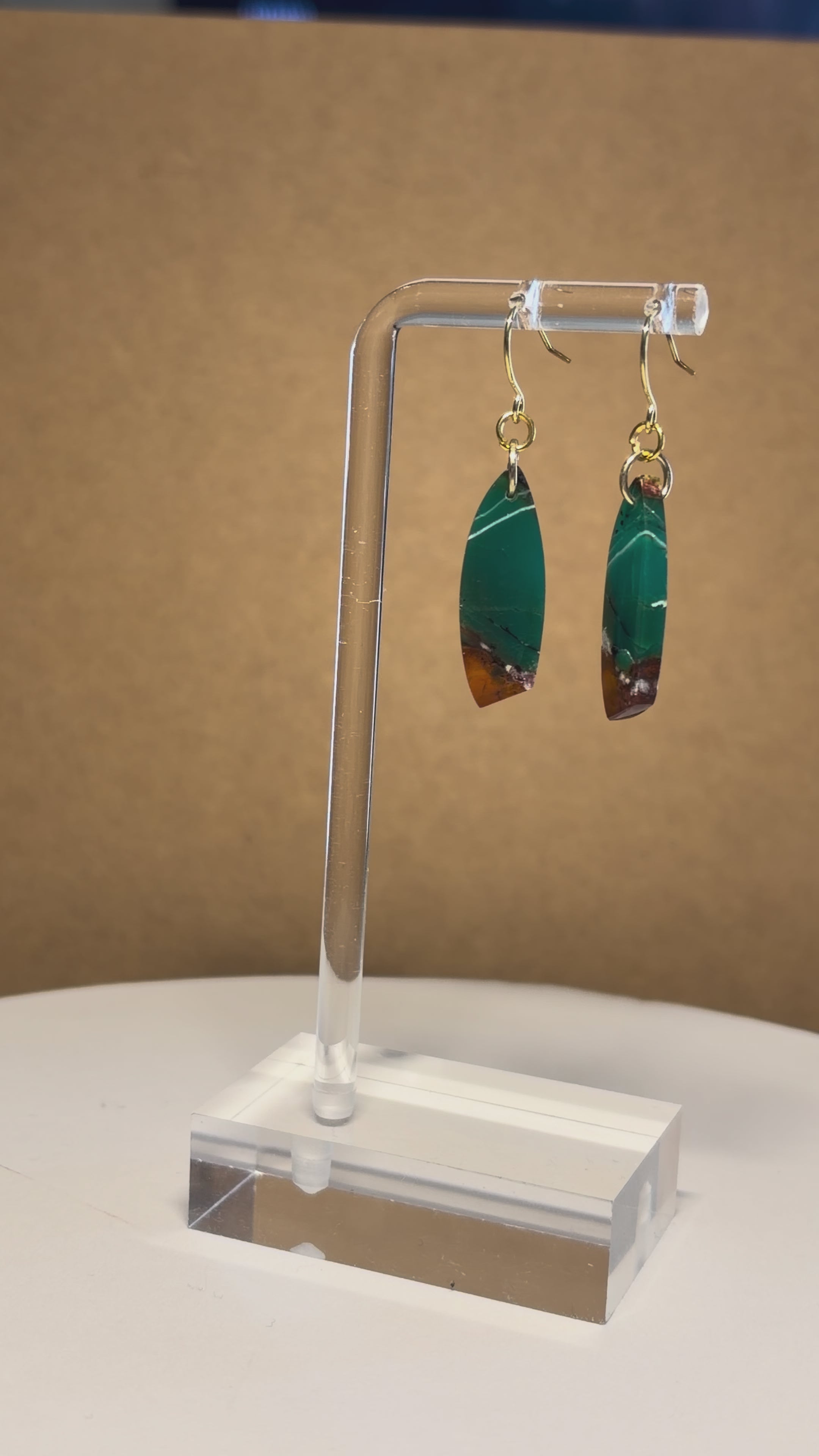 Nature Gemstone Drop Earrings