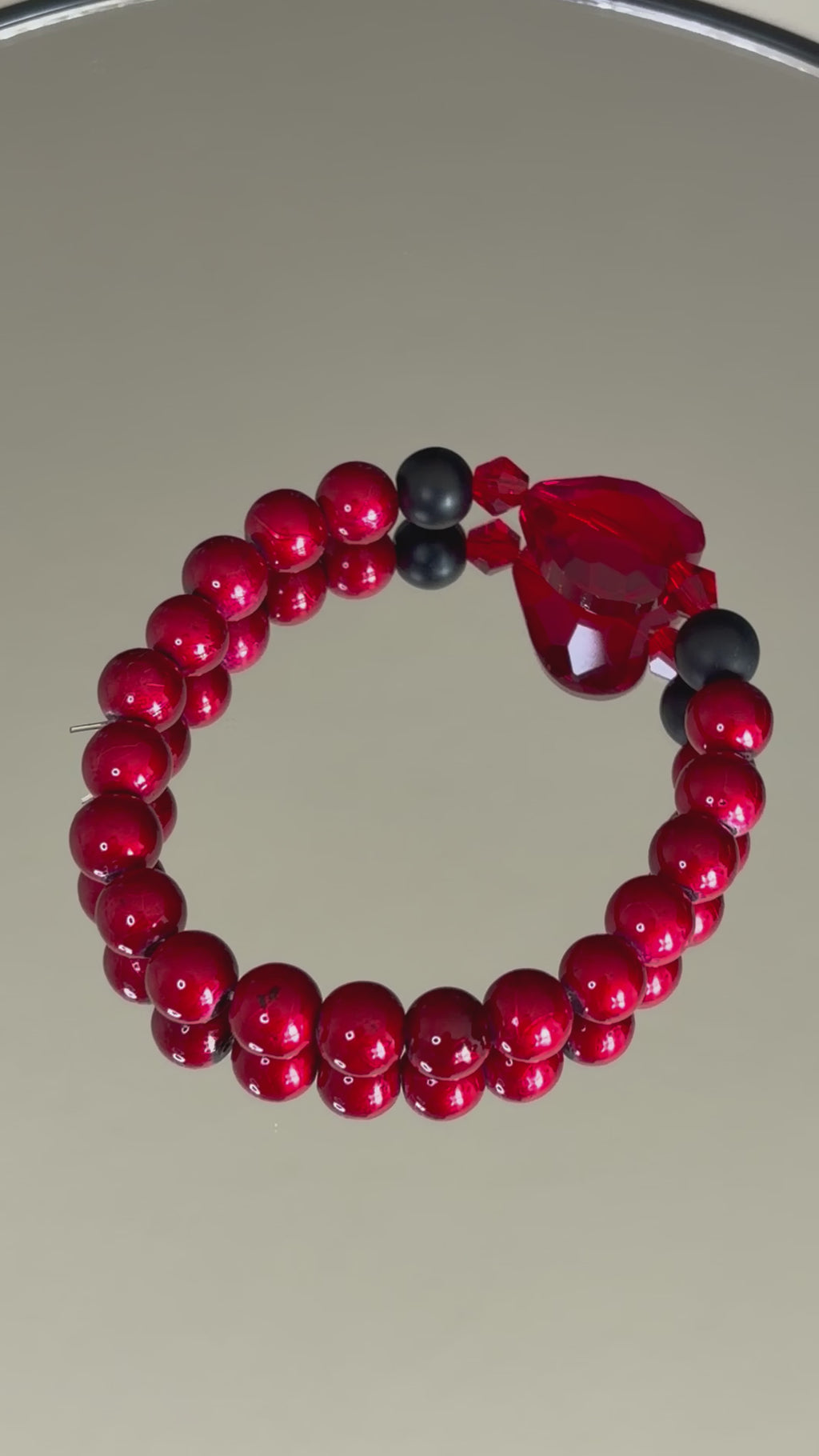 ✨ Crimson Love Heart Bracelet ✨