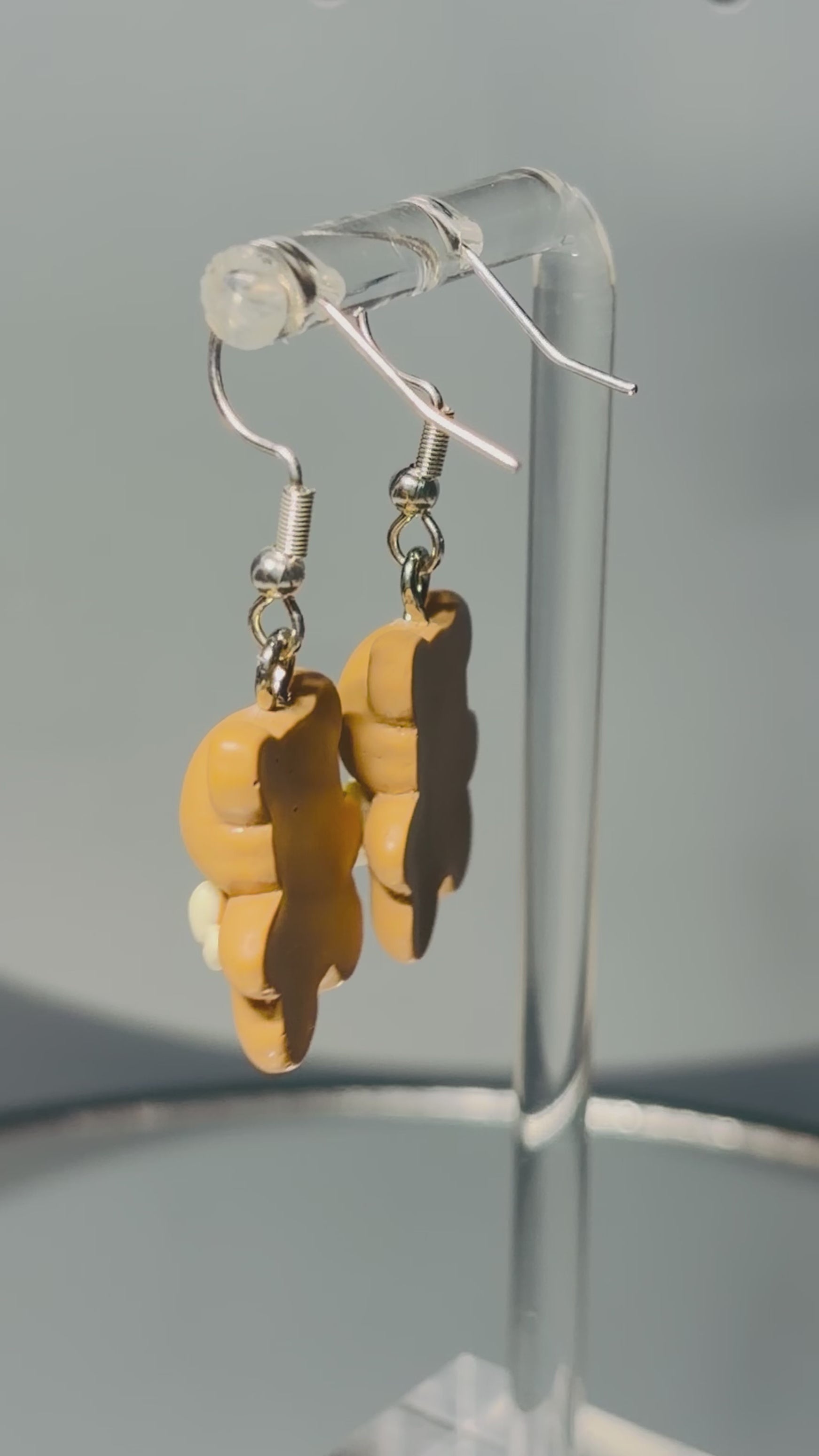 Sweet Teddy Bear Bow Earrings 🧸✨