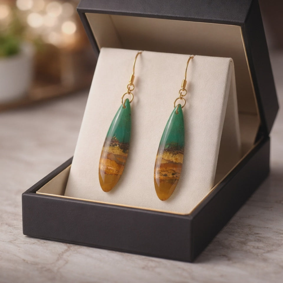 Forest Pool Drop Earrings