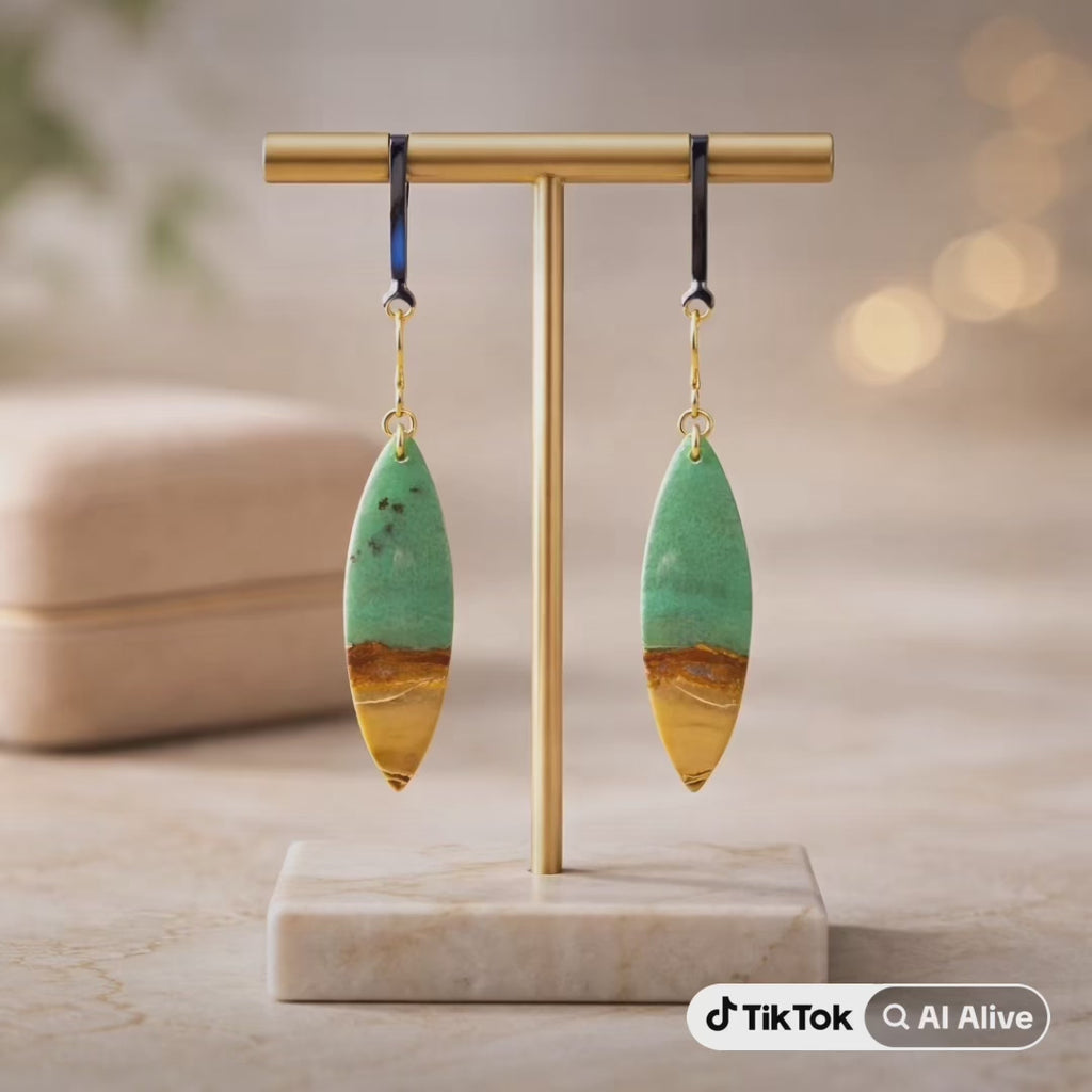 🌙 MoonStone Bay Drop Earrings